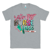 Heather Grey resting nurse face Classic Tee - CowGirlArtShop
