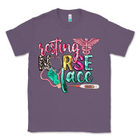 Lavender resting nurse face Classic Tee - CowGirlArtShop
