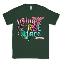 Sports Green resting nurse face Classic Tee - CowGirlArtShop