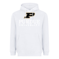 White Purdue University, Apparel Heavyweight Hoodie - linhVisuals