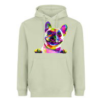 Matcha frenchie french bulldog pop art portrait bouledogue t shirt Heavyweight Hoodie - linhVisuals