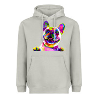 Moon Dust frenchie french bulldog pop art portrait bouledogue t shirt Heavyweight Hoodie - linhVisuals