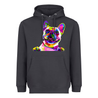 Smoke frenchie french bulldog pop art portrait bouledogue t shirt Heavyweight Hoodie - linhVisuals
