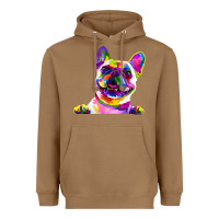 Toasted Coconut frenchie french bulldog pop art portrait bouledogue t shirt Heavyweight Hoodie - linhVisuals
