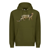 Army Green Jaguarundi Premium Hoodie - LillyAllenDesigns