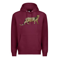Burgundy Jaguarundi Premium Hoodie - LillyAllenDesigns