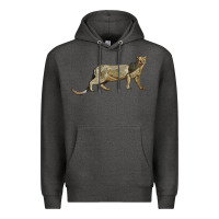 Charcoal Heather Jaguarundi Premium Hoodie - LillyAllenDesigns