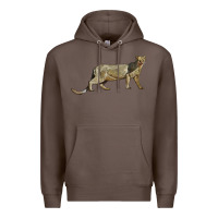 Coffee Jaguarundi Premium Hoodie - LillyAllenDesigns