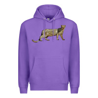 Purple Jaguarundi Premium Hoodie - LillyAllenDesigns