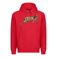 Red Jaguarundi Premium Hoodie - LillyAllenDesigns