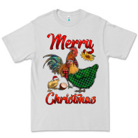 Dove Grey merry christmas chickens Premium Tee - RanaPortraitStore
