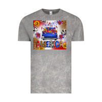 Cloud Rock Fourth Of July America Truck Vintage Tee - FaDigitalArtStudio