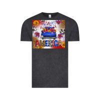 Vintage Black Fourth Of July America Truck Vintage Tee - FaDigitalArtStudio