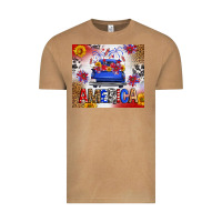 Vintage Camel Fourth Of July America Truck Vintage Tee - FaDigitalArtStudio