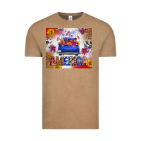 Vintage Coffee Fourth Of July America Truck Vintage Tee - FaDigitalArtStudio