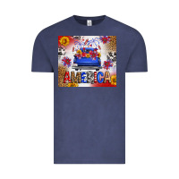 Vintage Denim Fourth Of July America Truck Vintage Tee - FaDigitalArtStudio