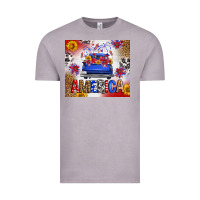 Vintage Zinc Fourth Of July America Truck Vintage Tee - FaDigitalArtStudio