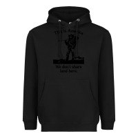 Black this is america we don't share land here Heavyweight Hoodie - linhVisuals