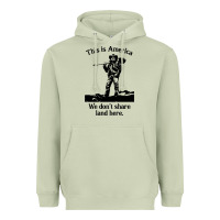 Matcha this is america we don't share land here Heavyweight Hoodie - linhVisuals