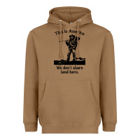 Toasted Coconut this is america we don't share land here Heavyweight Hoodie - linhVisuals