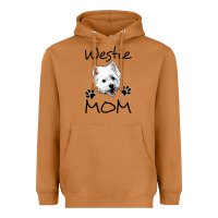 Meerkat westie mom dog mama west highland terrier dog Heavyweight Hoodie - linhVisuals