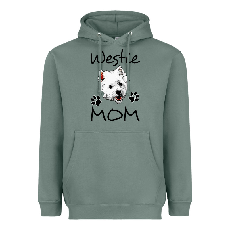 Westie Mom Dog Mama West Highland Terrier Dog Heavyweight Hoodie by linhVisuals | Teevron