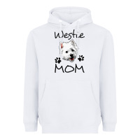 White westie mom dog mama west highland terrier dog Heavyweight Hoodie - linhVisuals