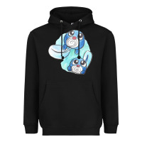 Black poliwag watercolor Heavyweight Hoodie - linhVisuals
