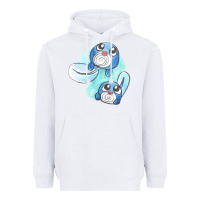 White poliwag watercolor Heavyweight Hoodie - linhVisuals