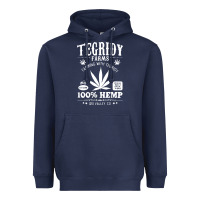 Navy tegridy farms Heavyweight Hoodie - linhVisuals