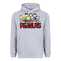 Heather Grey peanuts animation Heavyweight Hoodie - linhVisuals
