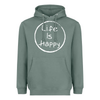 Sage life is happy Heavyweight Hoodie - linhVisuals