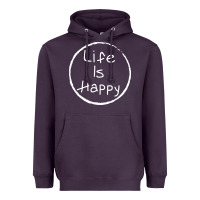 Plum life is happy Heavyweight Hoodie - linhVisuals
