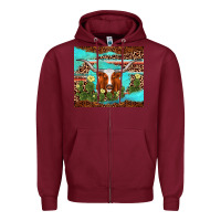 Burgundy longhorn tumbler Zipper Hoodie - AdoDesignShop