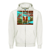 Oatmeal Heather longhorn tumbler Zipper Hoodie - AdoDesignShop