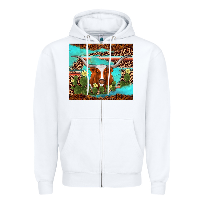 Longhorn Tumbler Zipper Hoodie by AdoDesignShop | Teevron