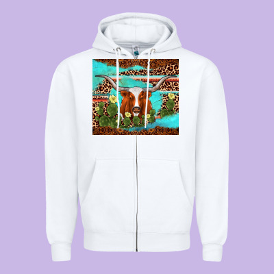 Longhorn Tumbler Zipper Hoodie Designed By Adodesignshop