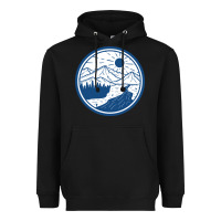 Black River Mountain Badge Heavyweight Hoodie - linhVisuals