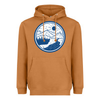 Meerkat River Mountain Badge Heavyweight Hoodie - linhVisuals