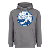 Storm River Mountain Badge Heavyweight Hoodie - linhVisuals
