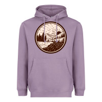 Lavender River Forest Brown Heavyweight Hoodie - linhVisuals