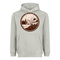 Moon Dust River Forest Brown Heavyweight Hoodie - linhVisuals
