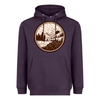 Plum River Forest Brown Heavyweight Hoodie - linhVisuals