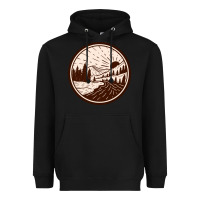 Black River Forest Brown Heavyweight Hoodie - linhVisuals