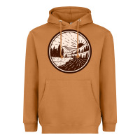 Meerkat River Forest Brown Heavyweight Hoodie - linhVisuals