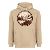 Mushroom River Forest Brown Heavyweight Hoodie - linhVisuals