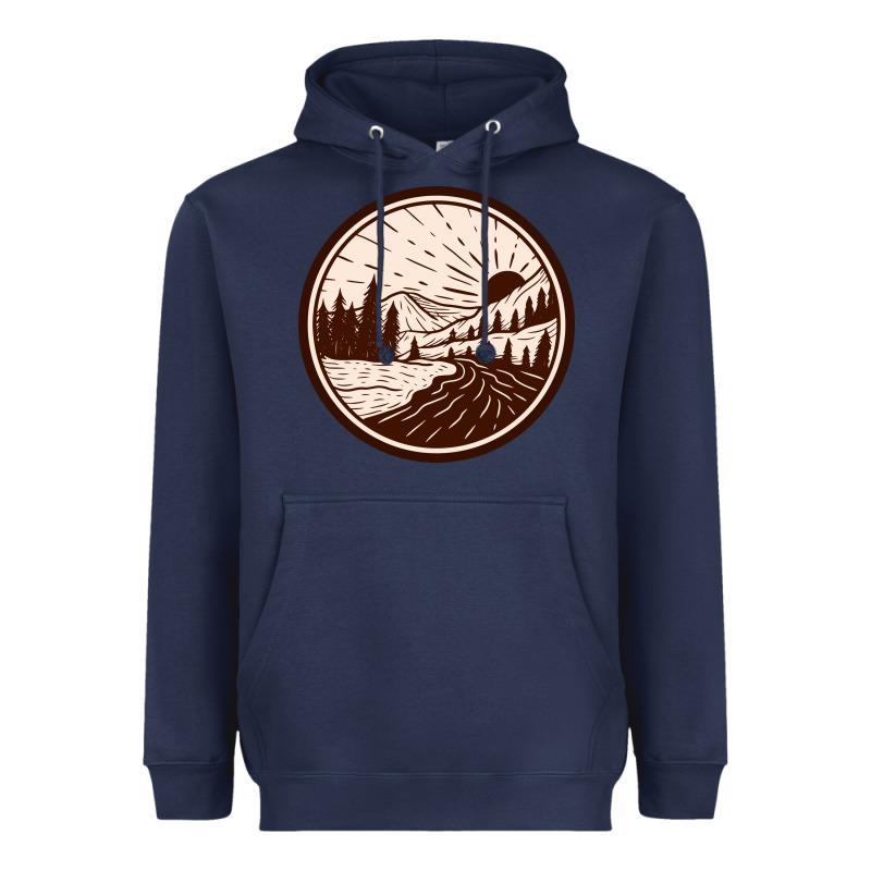 River Forest Brown Heavyweight Hoodie by linhVisuals | Teevron
