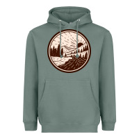Sage River Forest Brown Heavyweight Hoodie - linhVisuals