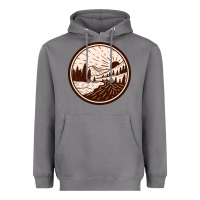 Storm River Forest Brown Heavyweight Hoodie - linhVisuals