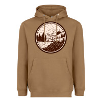 Toasted Coconut River Forest Brown Heavyweight Hoodie - linhVisuals